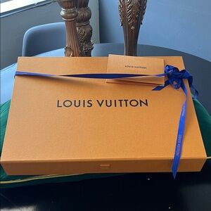 Louis Vuitton Orange Box with Blue Ribbon brand new